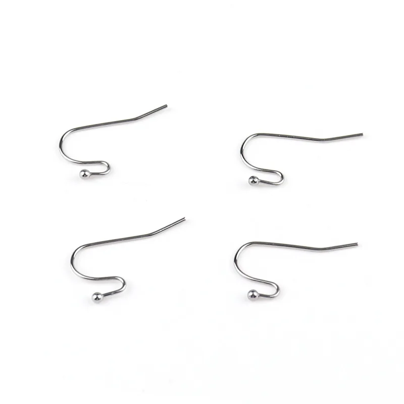 50Pcs Surgical Stainless Steel Hypoallergenic French Hook Earwires Fishhook Clasp with Spring Fit DIY Earring Jewelry Component