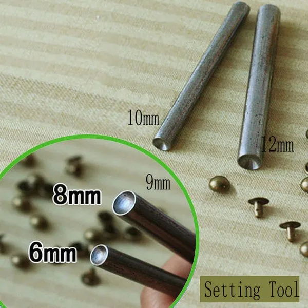 

Metal Setting Tools For Round Cap Rivets Cap size 6mm, 7mm, 8mm