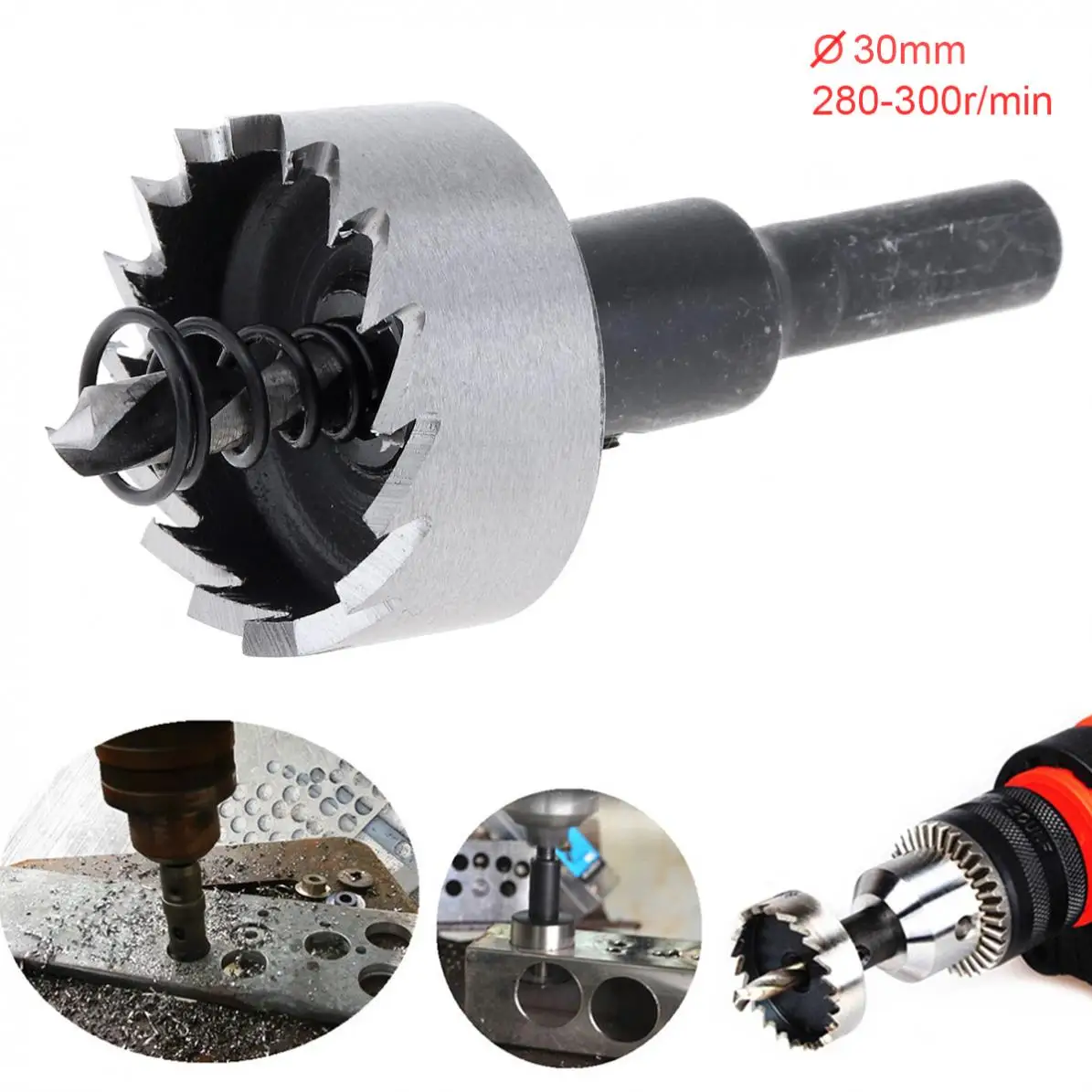 30mm HSS Hole Saw Cutter Drill Bits for Bench Pistol Magnetic Air Gun Drills