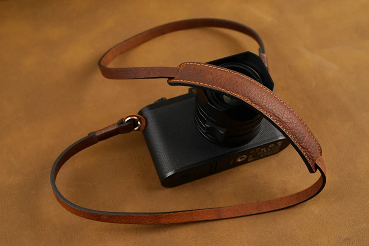 [AYdgcam] Universal Genuine Leather Camera Strap Handmade Shoulder Sling Belt For Canon Nikon Sony FUJI Fujifilm Leica Pentax