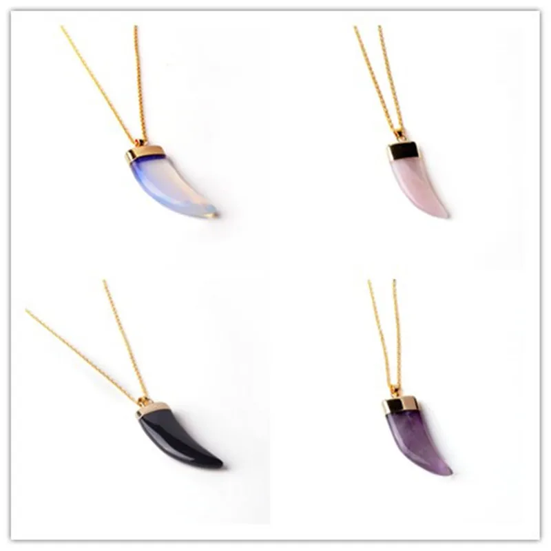 2018 The New Popular Natural Crystal Pendant, European Small Langya Crescent Color Pendant