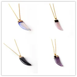2018 The New Popular Natural Crystal Pendant, European Small Langya Crescent Color Pendant