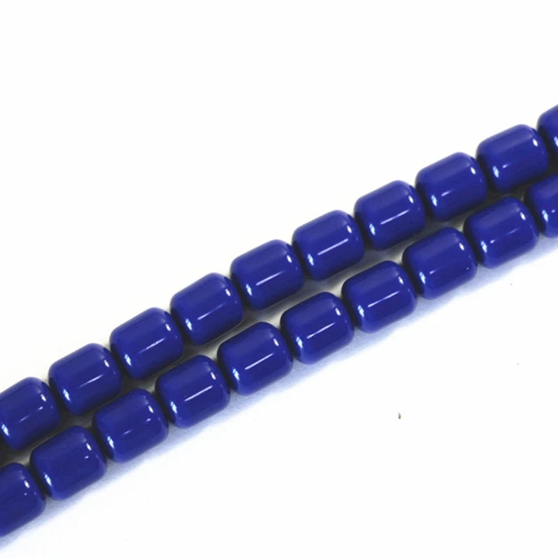 Dark blue imitation resin beeswax barrel rice shape 8*9mm 9*11mm 10*13mm loose spacers beads diy gifts jewelry making 15inch B72