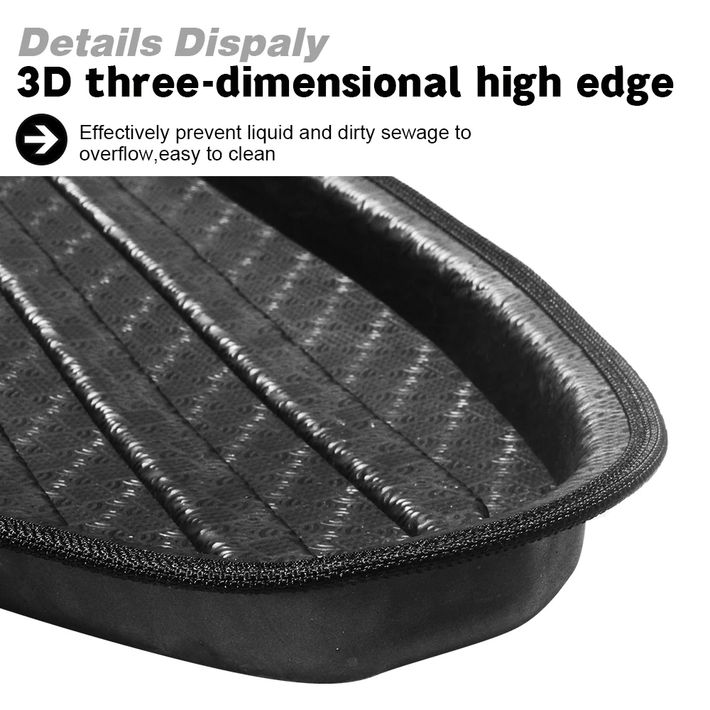 Buildreamen2 For Ford Fiesta Sedan 2009-2017 Car Accessories Trunk Mat Boot Tray Liner Floor Cargo Carpet Luggage Mud Pad