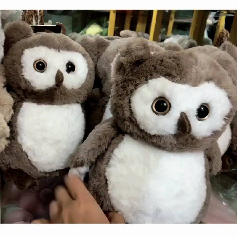 Export Korea Market High Quality Long plush Owl Stuffed Animal Plush simulation Owl Doll Gift Toys for Children Room Decor Girl