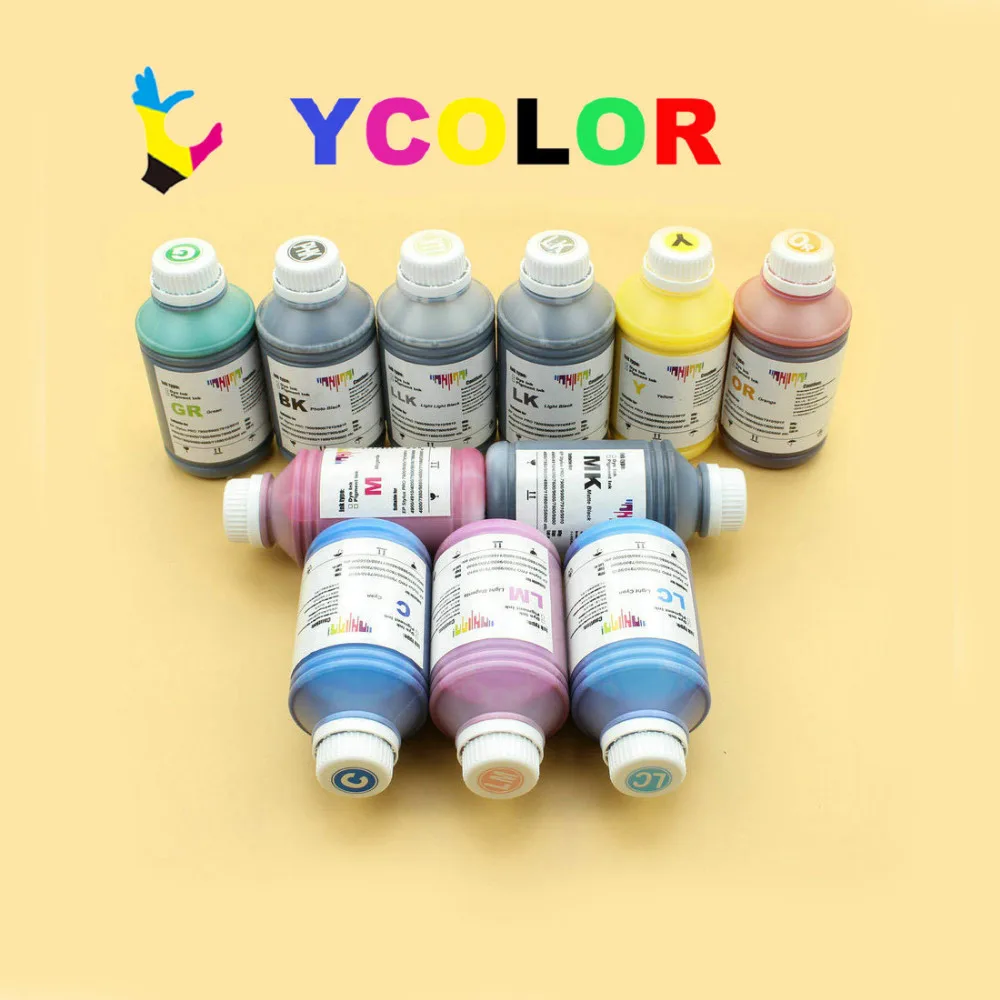 DGYCJLFP 500ml/butelka 5 kolor/dużo kompatybilny Pigment tusz do Epson Stylus Pro 7900 9900 7910 9910 atrament pigmentowy