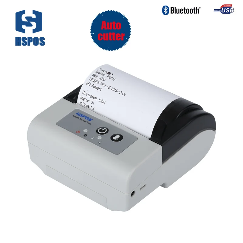 3 Inch Print Receipts Mobile Thermal Printer With Battery Portable Thermal Printer Qs 5806 80Mm Support Qr Code