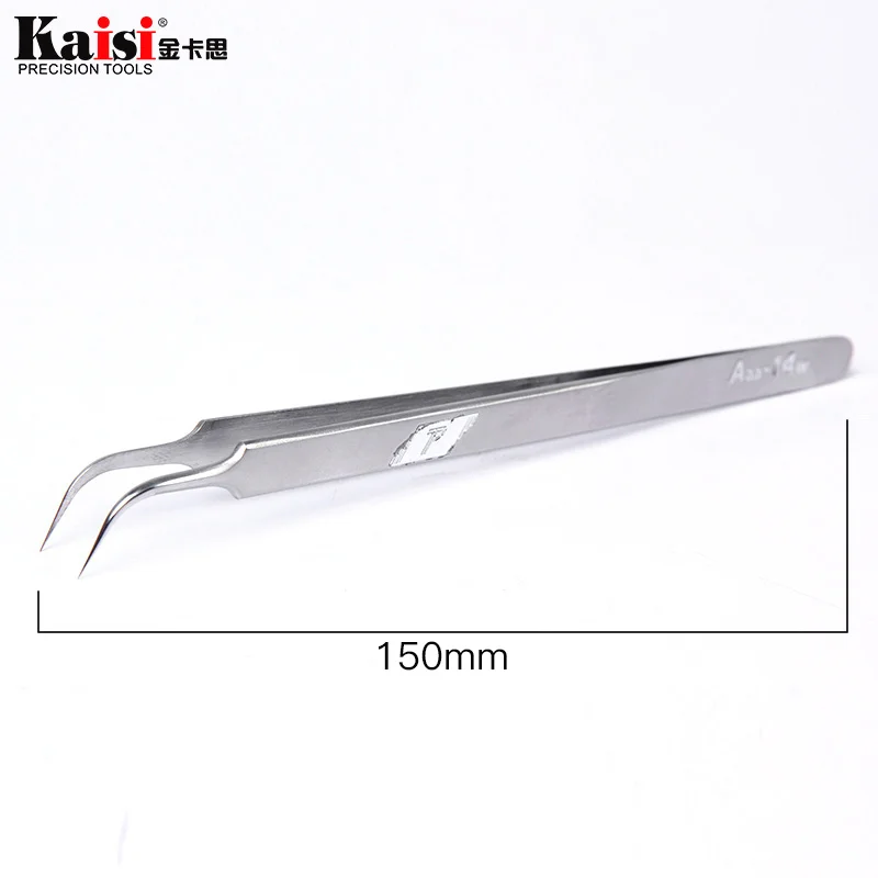 Kaisi Corrosion Resistant Industrial Tweezers Curved Straight Tip Precision Stainless Forceps Phone Repair Hand Tools Sets