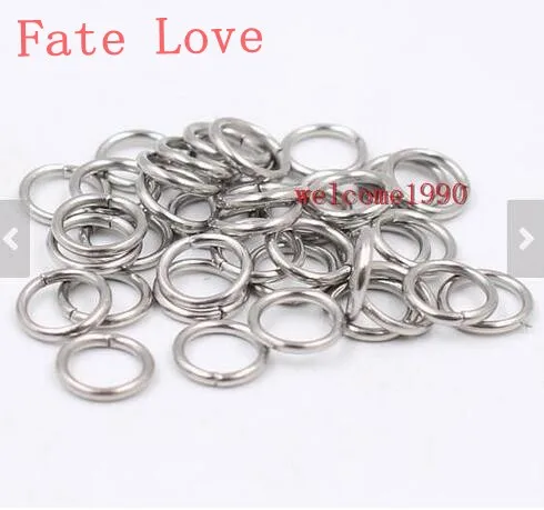 Fate Love 600pcs Stainless steel 1*5mm/1*6mm/1*7mm/1*8mm jump ring & split rings opening  fit necklace DIY jewelry accessories