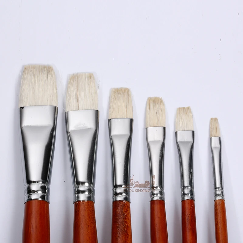 Goat gouache oil painting 6 pcs brush sets office calligraphy utensils brushes watercolor oil painting pen painting art supplies