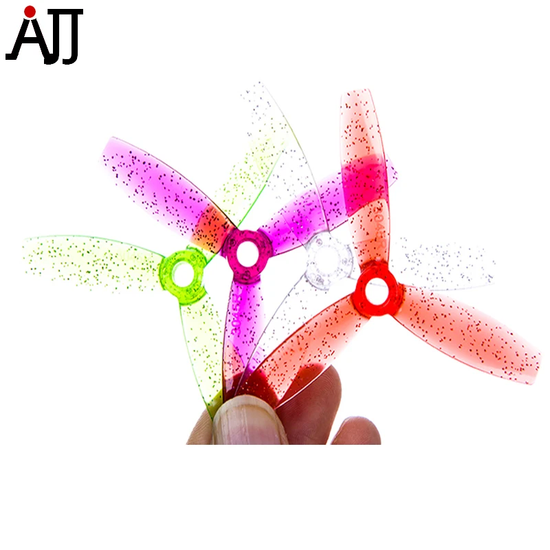 20Pairs Rctimer 3x4.5'' 3045 3-Blade Propellers Mini Props Transparent Gold Powder Pro Mix Color Bag BR3045-GP