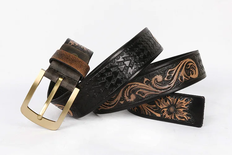 

The new fashion and leisure rivet belt small mushroom studs are studded with cowskin men's leather straps Q10