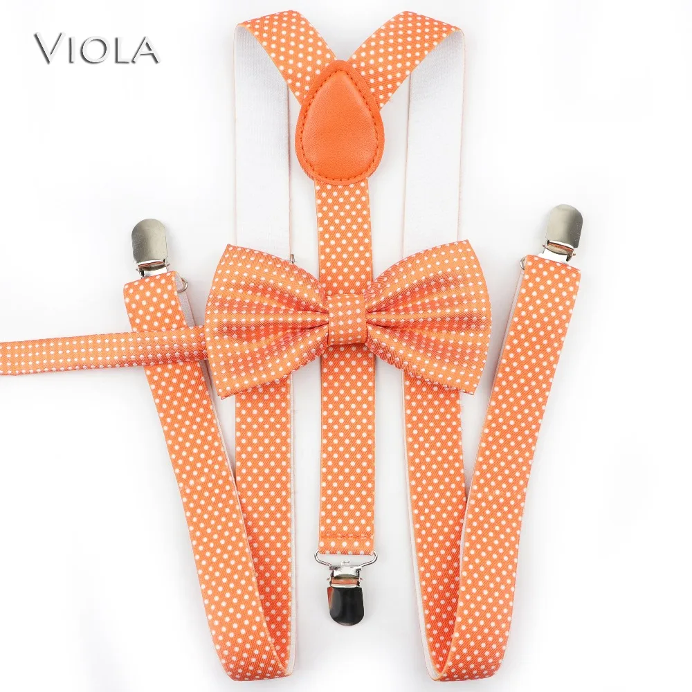 Dot Parent-Child Colorful Suspenders Bowtie Sets Lovely Y-Back Braces Polyester Cute Butterfly Belt Bow Tie Adjustable Accessory