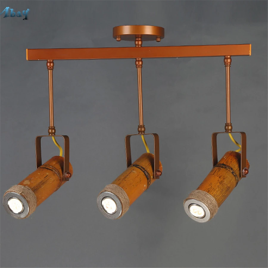 

Nordic Country Bamboo Track Pendant Lights for Living Room Bedroom Fashion Shop Hanging Lamp Country Home Deco Light fixtures