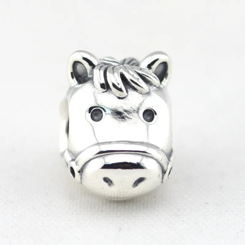 925 Sterling Silver Cool Handsome Horse Beads Fit European Original Bracelets For Woman Fashion Jewelry Make Up