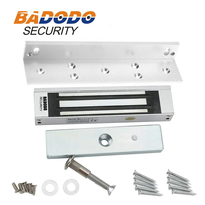 Badodo Access Control System 180KG 350LB Single Door 12V Electric Magnetic / Electromagnetic Lock with L bracket