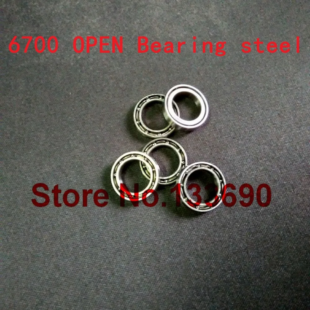 10PCS/LOT 6700 OPEN 10*15*3 MM Open Metric Miniature Deep Groove Ball Bearing 10x15x3 P0 GCr15 High Quality