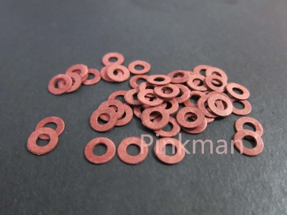 

1000 Pcs M4.5 4.5mmx7.5mmx1mm Red Insulating Fiber Washer