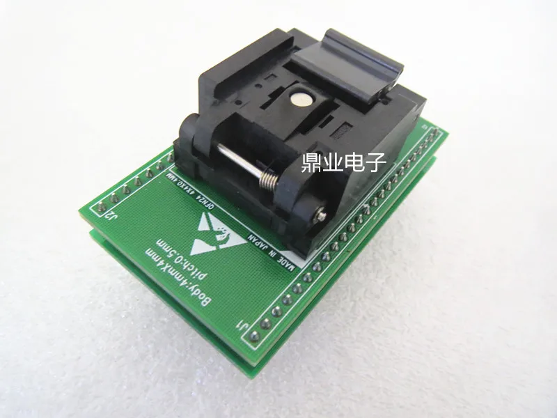 Clamshell QFN24 4*4mm pitch 0.5mm  IC Burning seat Adapter testing seat Test Socket test bench  in the stock