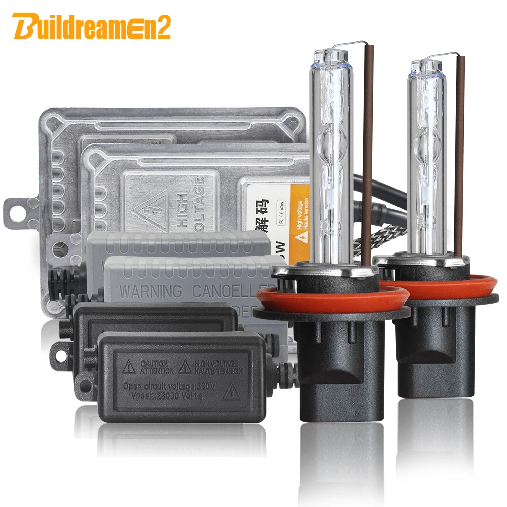 

Buildreamen2 Car Headlight Canbus Xenon Light HID KIT AC Ballast Bulb 55W H1 H3 H7 H11 9005 9006 9012 3000K-8000K 12V No Flicker