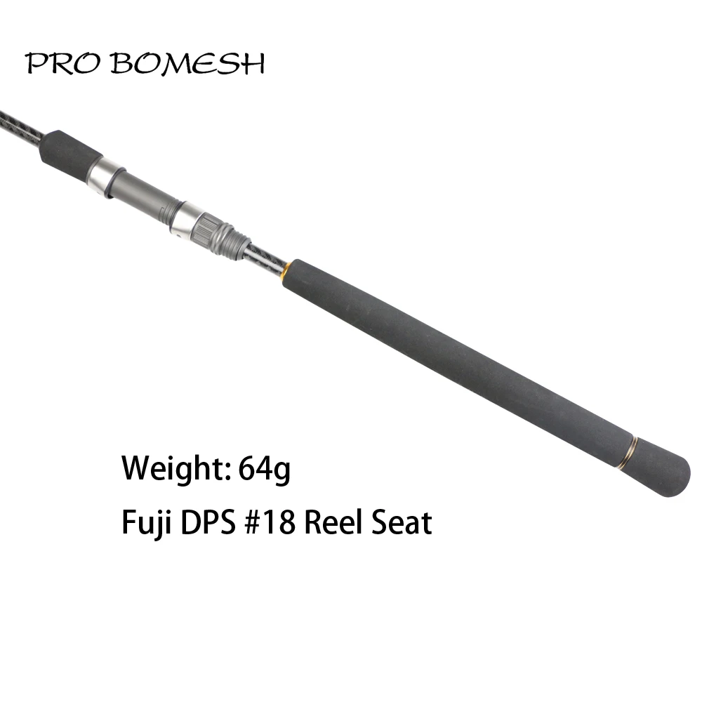 Pro Bomesh 1Set 64g Fuji DPS 18# Spinning EVA Handle Kit Sea Bass Rod Boat Rod Handle Kit DIY Fishing Rod Pole Accessory