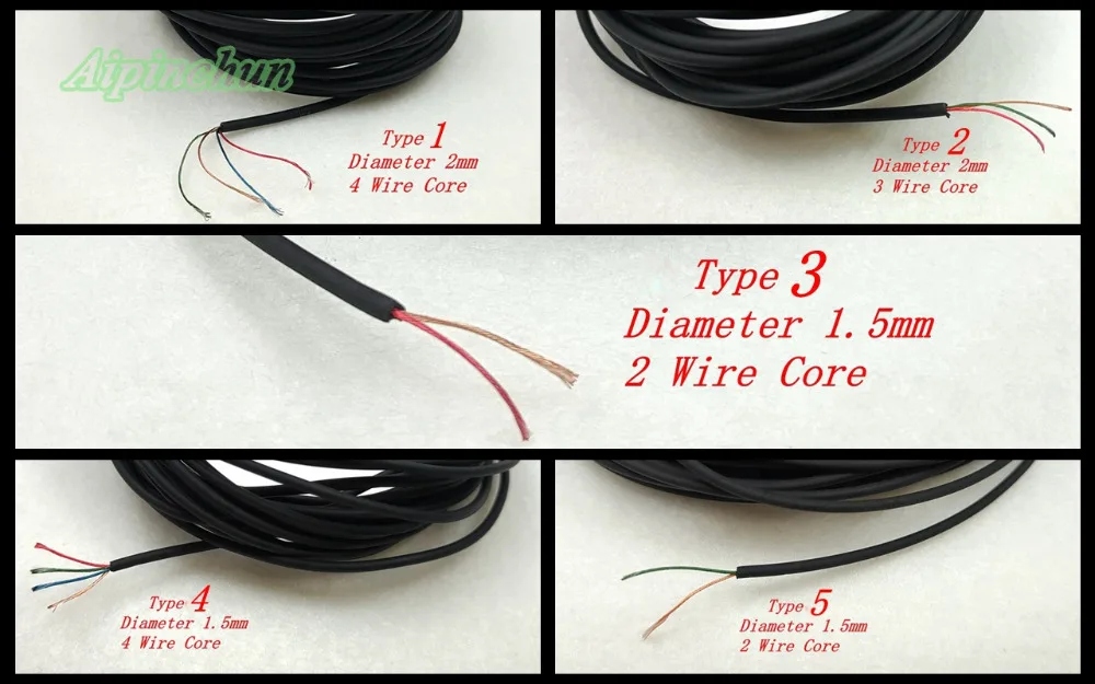 Aipinchun 5 Mt/los DIY Audio Kopfhörer Kabel Reparatur Ersatz Kopfhörer Draht Schnur Schwarz/Rot/Lila