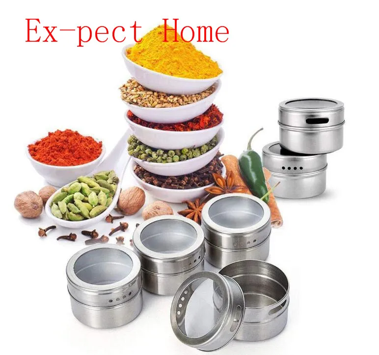 

DHL Free shipping 200pcs/lot Magical magnetic Stainless steel spice jar monosexuality tank sauce pot seasoning bottle