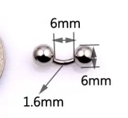 Stainless Steel Captive Bead Hoop Ring
