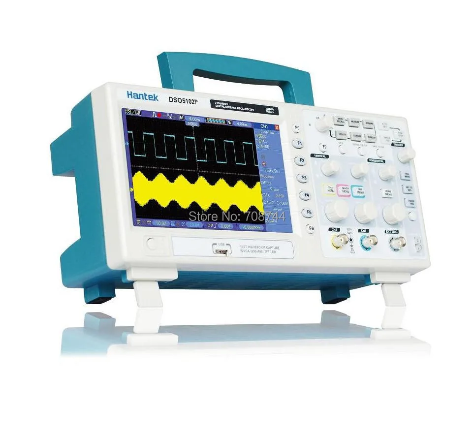 Hantek DSO5202P DSO5102P DSO5072P Digital Oscilloscope 200MHz Bandwidth 2 Channels PC USB LCD Portable Portatil Electrical Tools