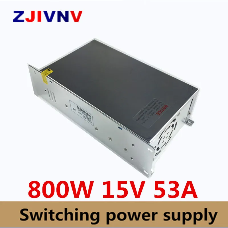 

S-800-15 Switching power supply 15v 800w ac to dc converter led driver 110V 220V SMPS For led strip display cctv and 3d printer