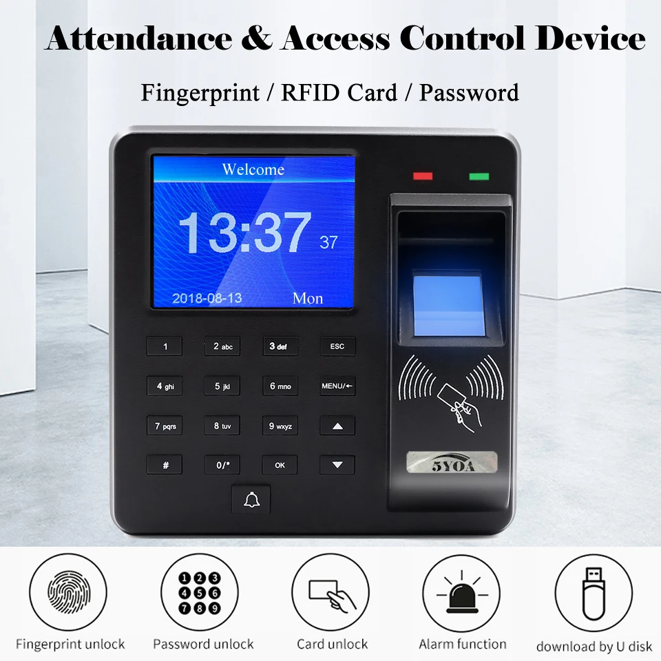 BX10 Biometric Fingerprint Access Control Intercom BX6 Machine Digital Electric RFID Code System For Door Lock Keys Tags