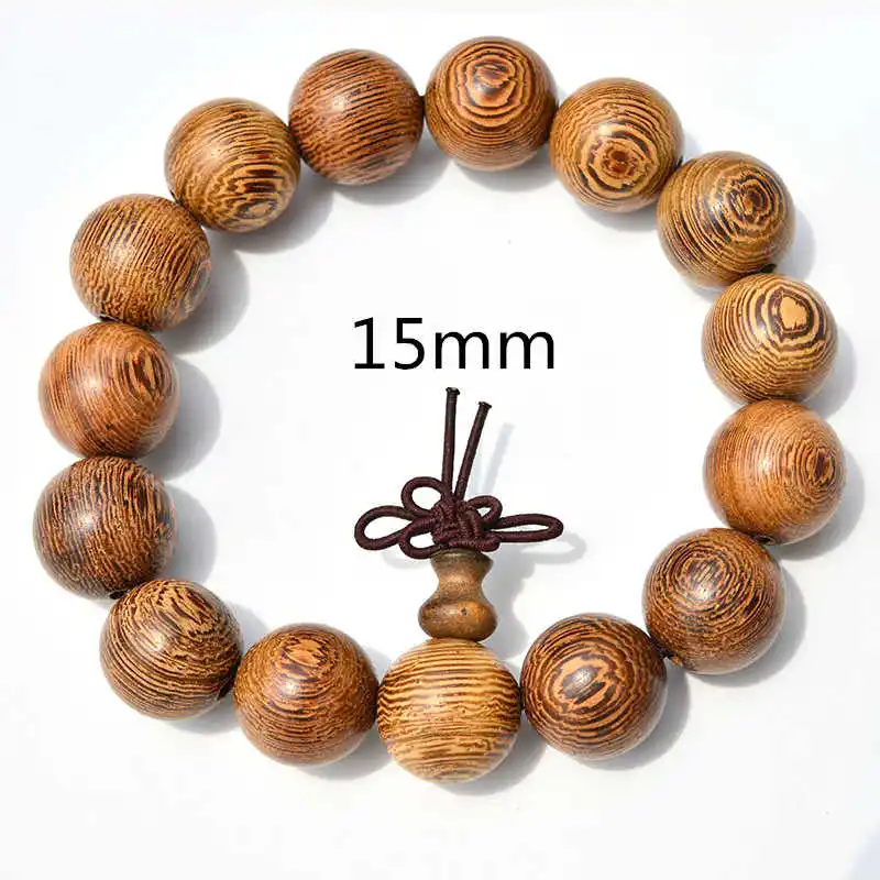 Natural Wenge Bracelets for Man Wooden Prayer Wrist Mala 12mm 15mm 18mm 20mm BRO994 