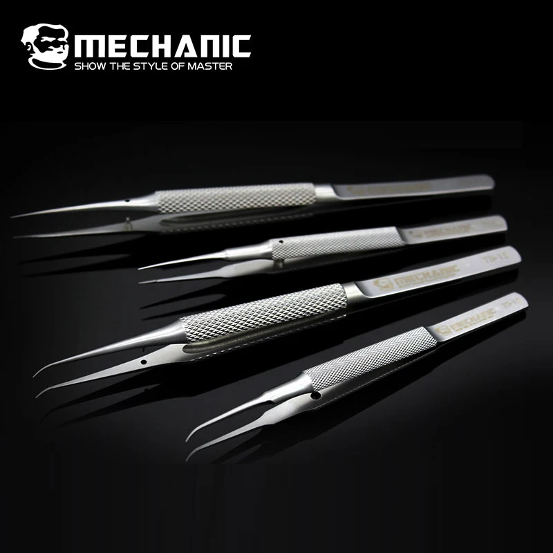 MECHANIC Precision industrial microscope fly-line anti-skid anti-corrosive tweezers can be clipped 0.02mm flying line