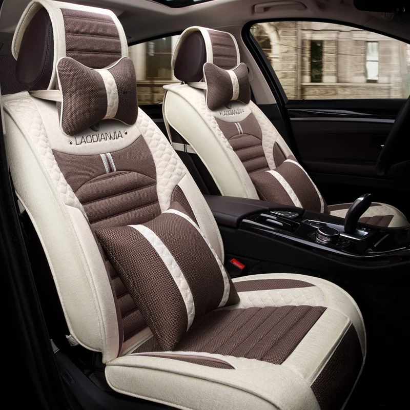 

3D Car Seat Cover General Cushion Flax ,Car Styling For Skoda Octavia Superb Yeti Fabia spaceback Rapid