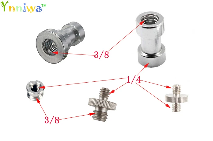 10sets 5 in 1 1/4 "zu 3/8" Schraube Zapfen Stud Schraube und Stativ Montieren Schraube Kit für SLR Kamera Stativ