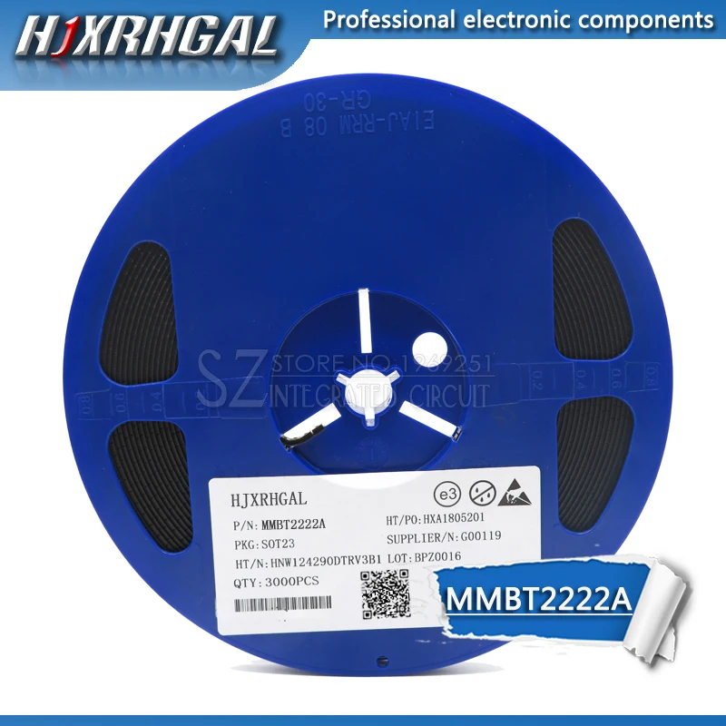 1Reel 3000PCS  MMBT2222A SOT-23 MMBT2222 2N2222 SMD transistor  new and original hjxrhgal