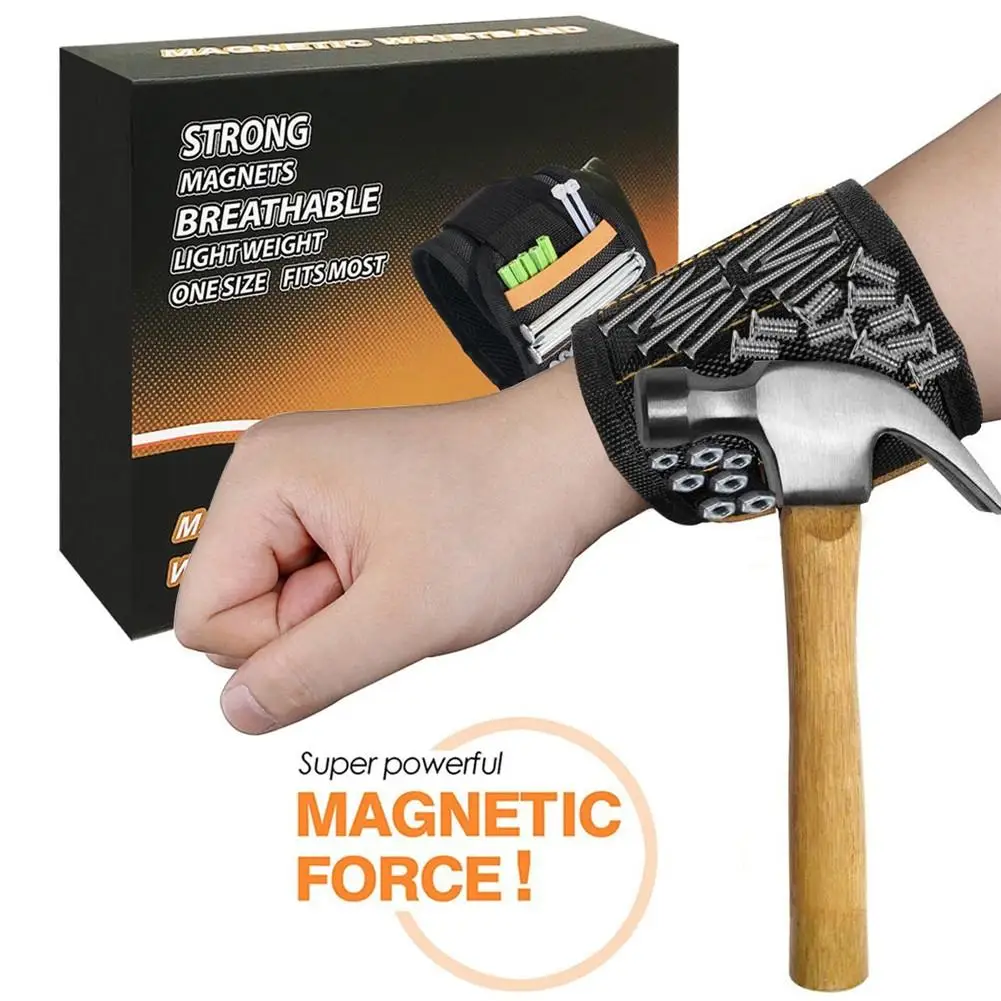 Wrist Support Strong Magnetic For Screw Nail Holder Wristband Band Tool Bracelet Pouch Bag Screws Drill Holder Holding A28