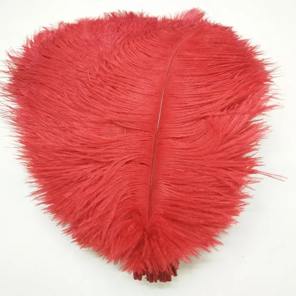 

Hot! 100 Pcs/lot long 12-14 inches / 30-35 cm red Color Ostrich Feathers ostrich plumes for party /wedding decorative