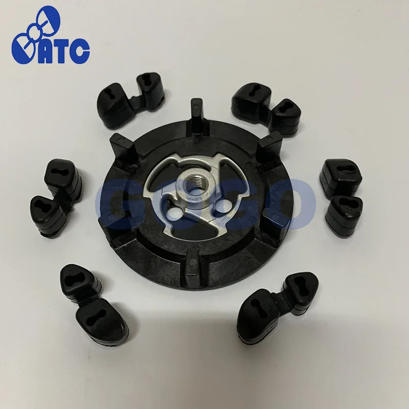 auto air ac compressor clutch hub + rubber for 5SE09C 5SL12C 5SEU12C 6SEU14C 6SEU17C 7SEU17C