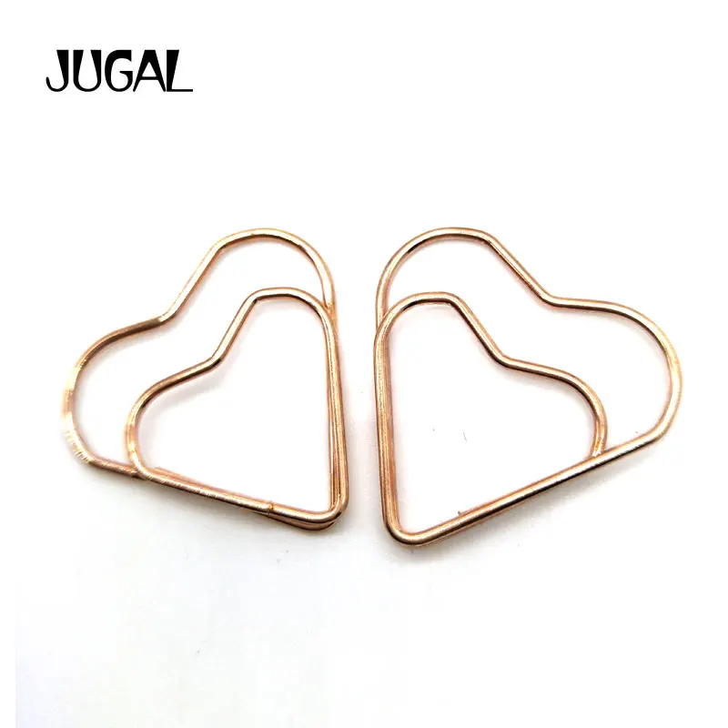 Creative Metal Bookmarks Color Gold Office Paper Clip Learning Supplies Stationery Tin Box Packing 24pcs/lot