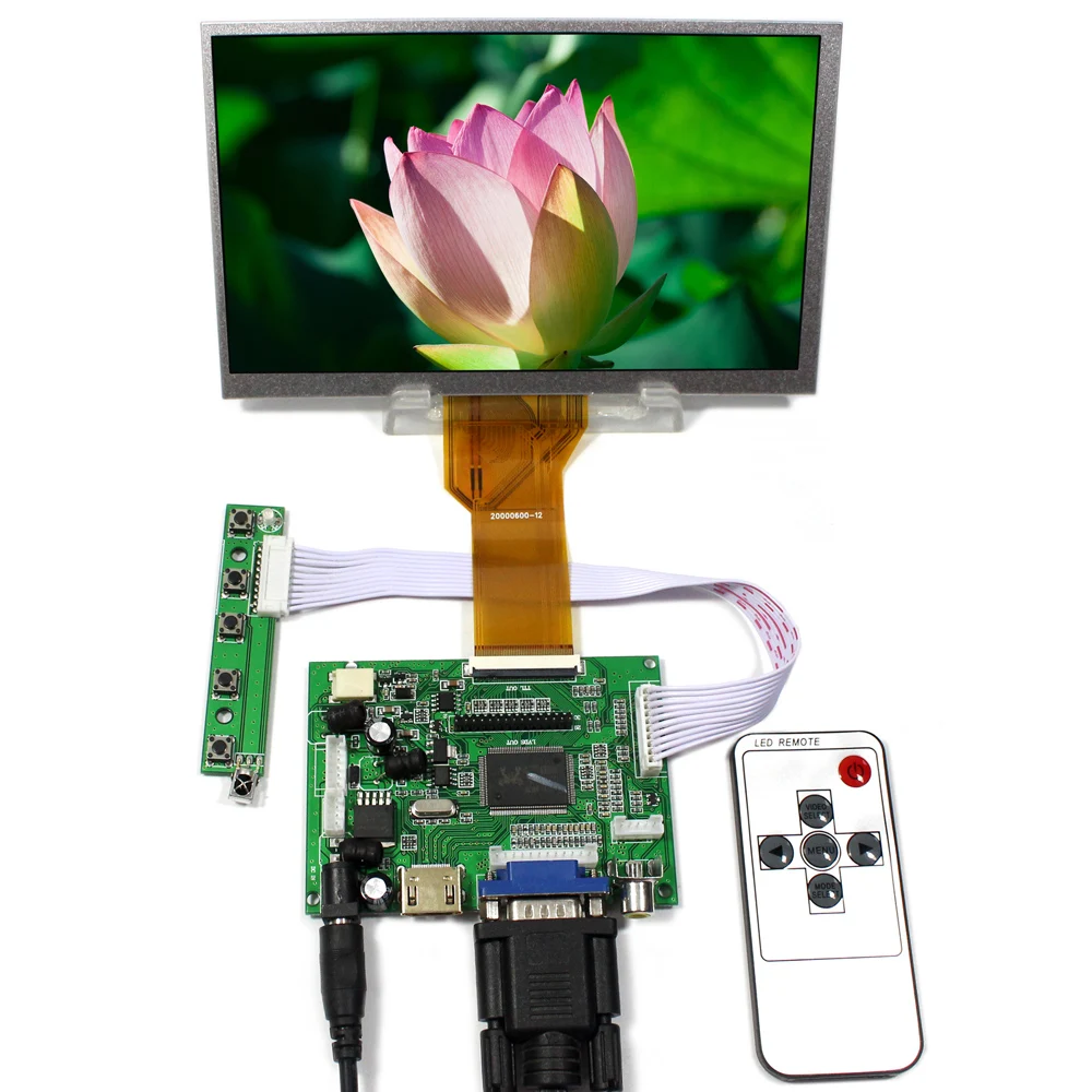 

HD MI VGA 2AV lcd Controller board VS-TY2662-V17inch 800x480 AT070TN93 EJ070NA-03A 3mm thickness lcd