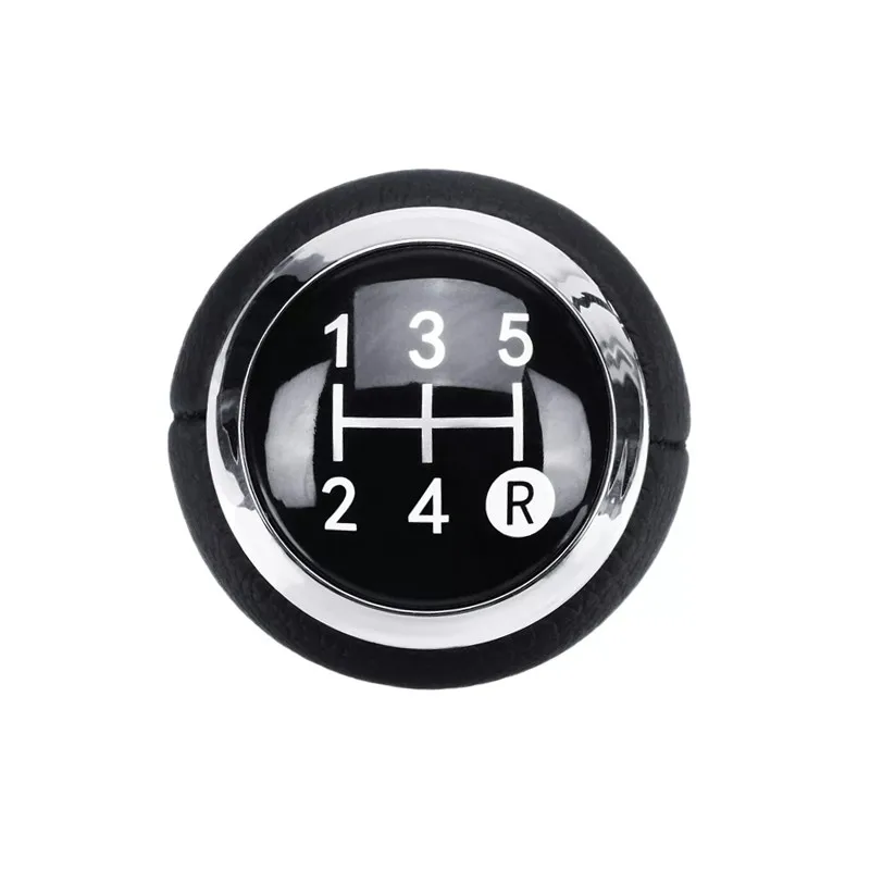 5 Speed MT Car Gear Shift Knob for TOYOTA Yaris 05-10 Shifter Lever Stick Pen Arm Head Ball POMO Chromed PU Leather Gearshifter