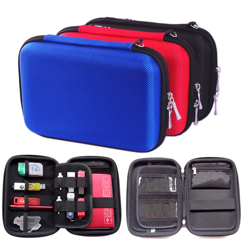 Portable Rectangle Square Digital Accessories Travel Storage Bag for 2.5