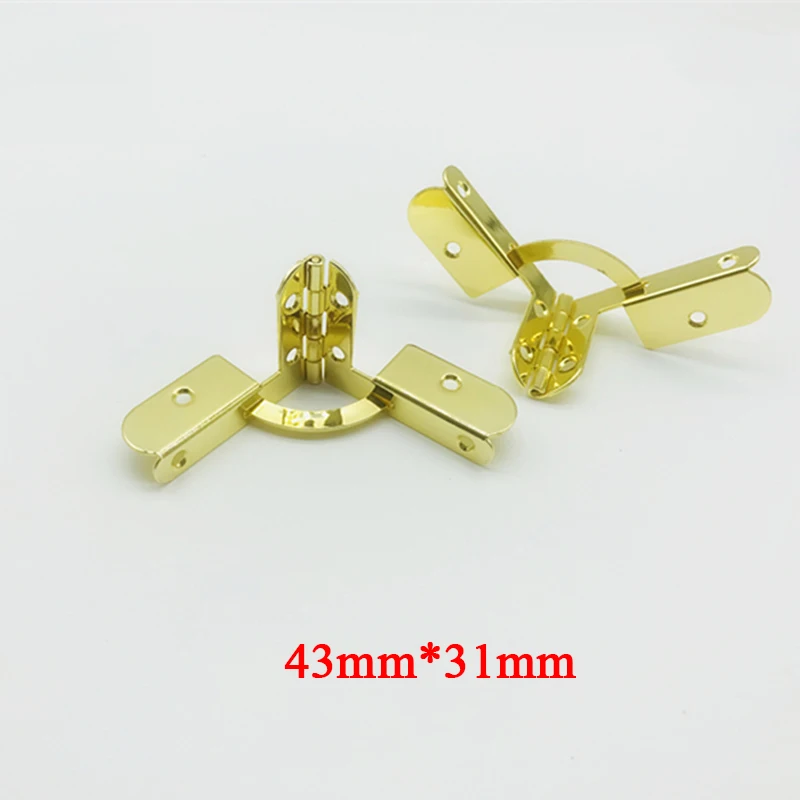 WHOLESALE 500PCS 43mm*31mm Hinges Metal Quadrant Hinges For DIY Wooden Box Cases Humidor Jewelry Hinges Hardware Fittings