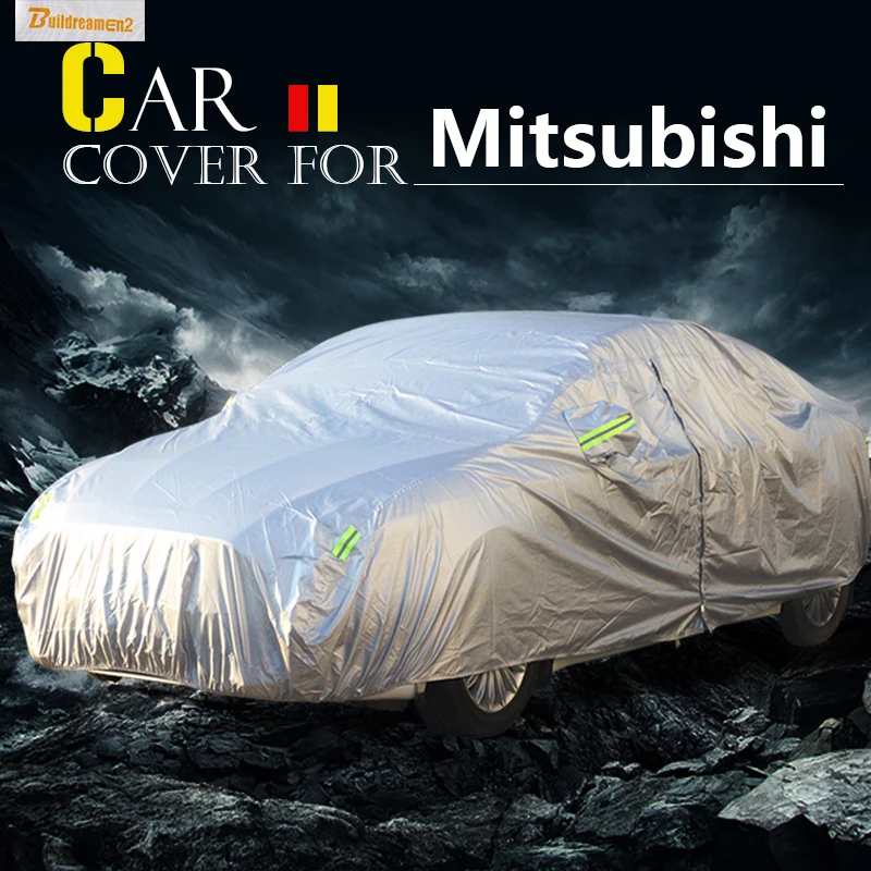 Buildreamen2 Car Cover Anti-UV Sun Snow Rain Scratch Protector Cover Waterproof For Mitsubishi Expo Mirage Galant Grandis Lancer