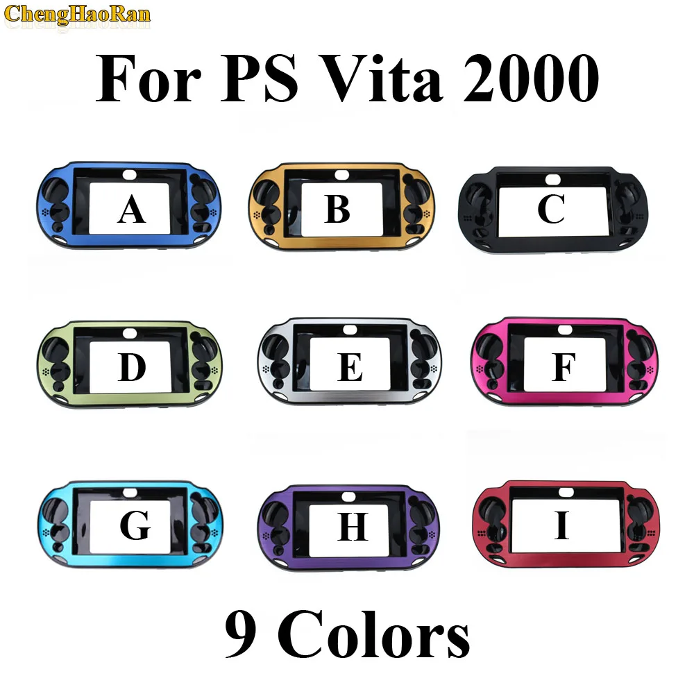 ChengHaoRan 1 pièces 9 couleurs coque peau en plastique aluminium coque pour PS Vita2000 pour PSV