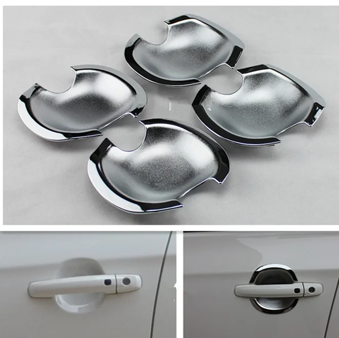 FUNDUOO For SUZUKI S-CROSS SCROSS 2014-2018 Chrome Door Handle Cup Bowl Cover Trim Sticker Free Drop Shipping