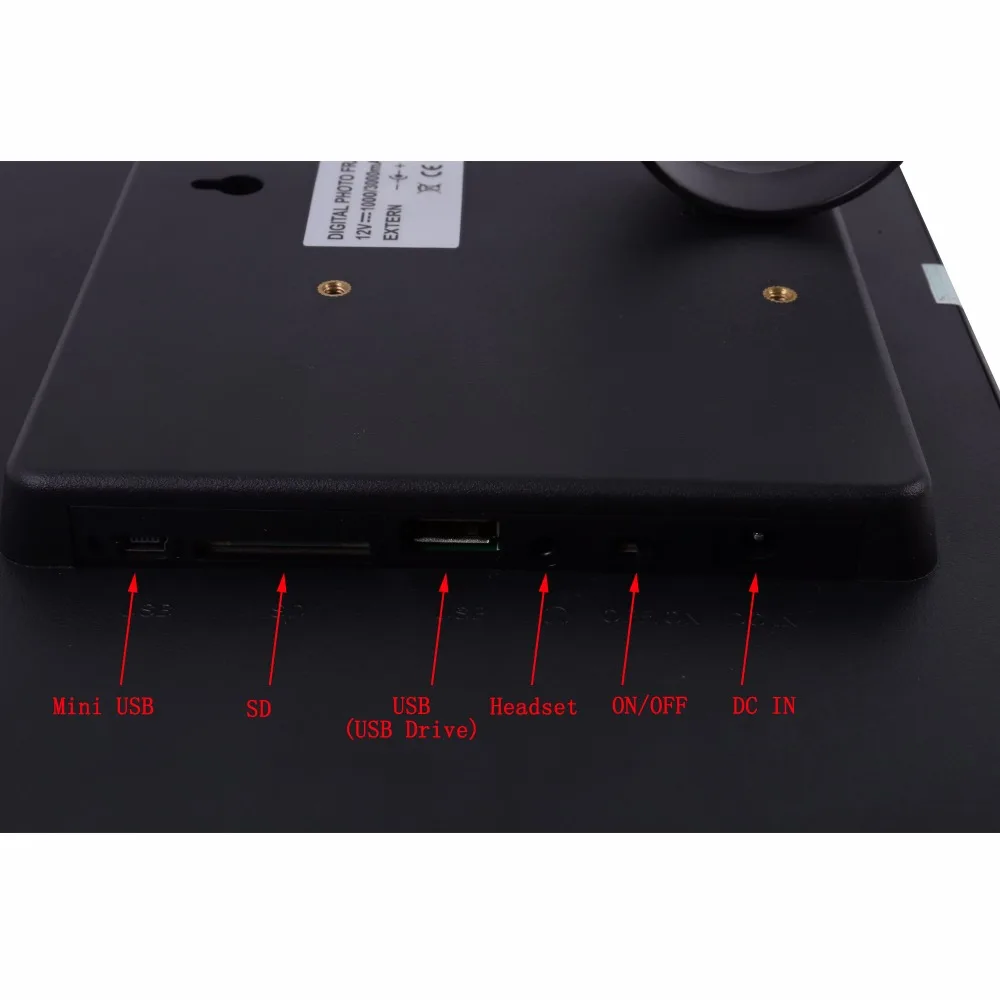 13 inci 7 tombol sentuh depan mendukung 1080P pemutar video gambar album digital bingkai foto mesin pengiklanan 13 inci