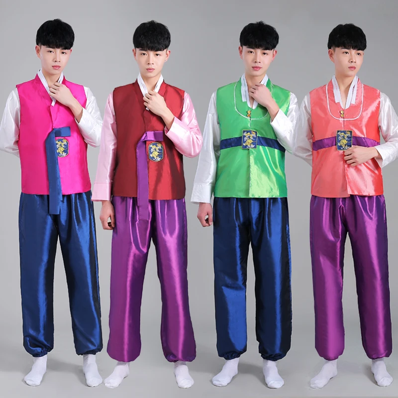 Men's Traditional Korean Hanbok Male Ethnic Dance Performing Clothing Korean Ancient Court Costume Minority Wedding Costumes 17