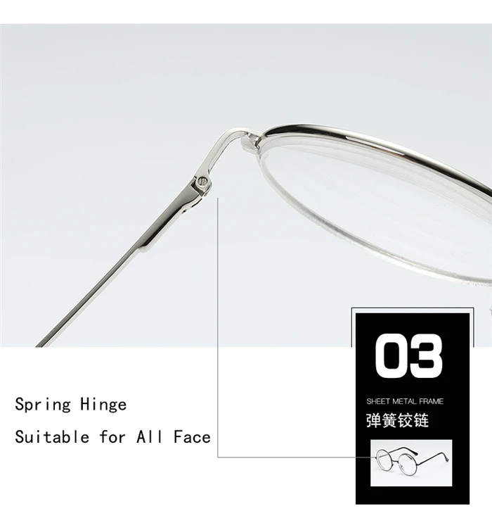 1,0 -1,5 -2,0 bis -6,0 Metall Runde Fertig Myopie Brille Männer Frauen Kurzsichtige Kurzsichtige Brillen verschreibungspflichtige Brillen – Detail 10